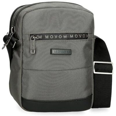 MOVOM Buster Bandolera Dos Compartimentos Gris 17x22x7,5 cms Poliéster con detalles en Piel Sintética by Joumma Bags MOVOM Buster Bandolera Dos Compartimentos Gris 17x22x7,5 cms Poliéster con detalles en Piel Sintética by Joumma Bags