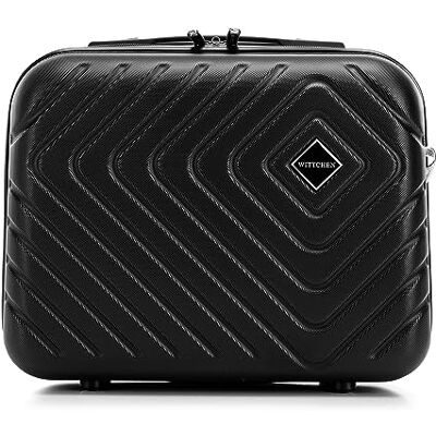 WITTCHEN Necessaire Neceser de Viaje Equipaje de Mano Maleta de Cabina ABS rígido Cube Line Negro WITTCHEN Necessaire Neceser de Viaje Equipaje de Mano Maleta de Cabina ABS rígido Cube Line Negro