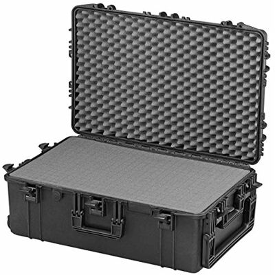 MAX Cases 750H280HDS.079 Negro Maleta hermética con Espuma pre-Cortada a cubetas de Alta Densidad Dimensiones internas 750 x 480 x 280 mm MAX Cases 750H280HDS.079 Negro Maleta hermética con Espuma pre-Cortada a cubetas de Alta Densidad Dimensiones internas 750 x 480 x 280 mm