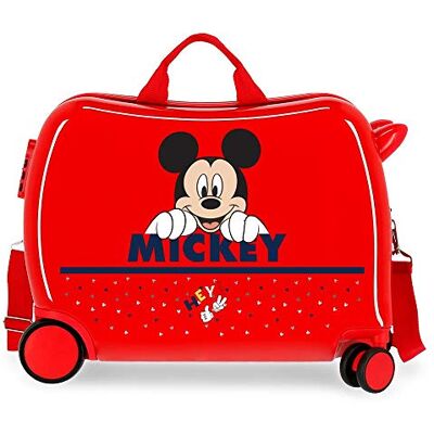 Disney Happy Mickey Maleta Infantil Rojo 50x38x20 cms Rígida ABS Cierre combinación 3,1Kgs 4 Ruedas Equipaje de Mano Disney Happy Mickey Maleta Infantil Rojo 50x38x20 cms Rígida ABS Cierre combinación 3,1Kgs 4 Ruedas Equipaje de Mano
