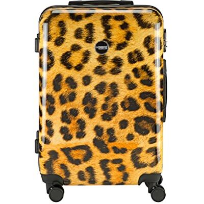 Princess Animal Print Leopard, Amarillo, Mittel Reisekoffer, Carro rígido con Ruedas giratorias Princess Animal Print Leopard, Amarillo, Mittel Reisekoffer, Carro rígido con Ruedas giratorias
