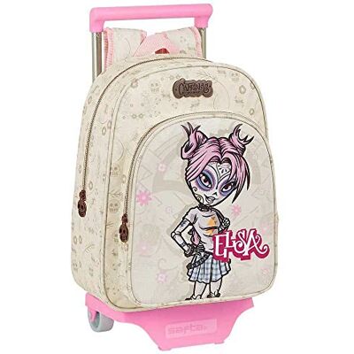 Safta Mochila Infantil de Catrinas Kelly, Elsa y Mariko con Carro 705, 260x110x340mm, Crema/Rosa Palo, M () Safta Mochila Infantil de Catrinas Kelly, Elsa y Mariko con Carro 705, 260x110x340mm, Crema/Rosa Palo, M ()