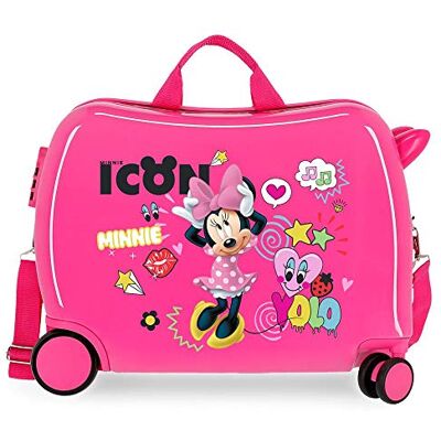 Disney Enjoy Minnie Icon Maleta Infantil Rosa 50x38x20 cms Rígida ABS Cierre combinación 34L 2,3Kgs 4 Ruedas Equipaje de Mano Disney Enjoy Minnie Icon Maleta Infantil Rosa 50x38x20 cms Rígida ABS Cierre combinación 34L 2,3Kgs 4 Ruedas Equipaje de Mano