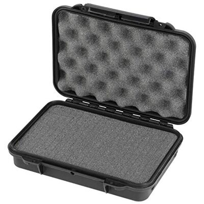 MAX Cases 002HDS.079 Negro Maleta hermética con Espuma pre-Cortada a cubetas de Alta Densidad Dimensiones internas 212 x 140 x 47 mm MAX Cases 002HDS.079 Negro Maleta hermética con Espuma pre-Cortada a cubetas de Alta Densidad Dimensiones internas 212 x 140 x 47 mm