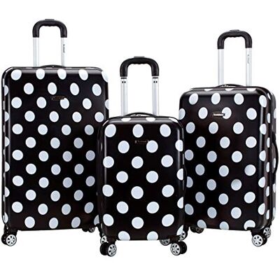 Rockland Laguna Beach Hardside Spinner Rueda Equipaje, Punto Negro, 3-Piece Set (22/24/28), Laguna Beach Hardside Spinner Wheel Equipaje Rockland Laguna Beach Hardside Spinner Rueda Equipaje, Punto Negro, 3-Piece Set (22/24/28), Laguna Beach Hardside Spinner Wheel Equipaje