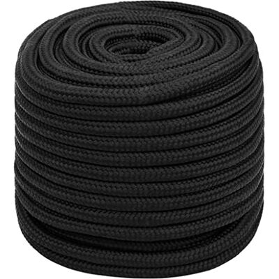 vidaXL Cuerda de Barco Polipropileno Negro Intenso 16 mm 50 m vidaXL Cuerda de Barco Polipropileno Negro Intenso 16 mm 50 m