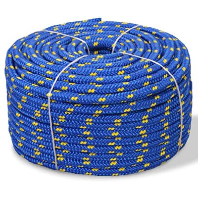 vidaXL Cuerda Marina de Polipropileno 14mm 50m Azul Soga Accesorios Bricolaje vidaXL Cuerda Marina de Polipropileno 14mm 50m Azul Soga Accesorios Bricolaje