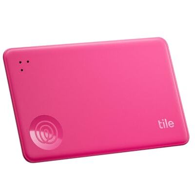 Life360 Tile by Slim Localizador Bluetooth para Carteras, Etiquetas de Equipaje, pasaportes y más. Compatible con iOS y Android. Paquete de 1 (Pink Punch) Life360 Tile by Slim Localizador Bluetooth para Carteras, Etiquetas de Equipaje, pasaportes y más. Compatible con iOS y Android. Paquete de 1 (Pink Punch)