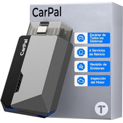 TOPDON Carpal-A obd2 Diagnosis Bluetooth, Diagnosis Coche multimarca para iOS y Android, Completo del Sistema& 6 Funciones de Reinicio, guía de reparación,1 año de actualizaciones gratuitas TOPDON Carpal-A obd2 Diagnosis Bluetooth, Diagnosis Coche multimarca para iOS y Android, Completo del Sistema& 6 Funciones de Reinicio, guía de reparación,1 año de actualizaciones gratuitas