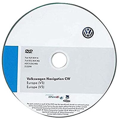 Volkswagen DVD-ROM para Sistema de navegación CW Europa (V5) Volkswagen DVD-ROM para Sistema de navegación CW Europa (V5)