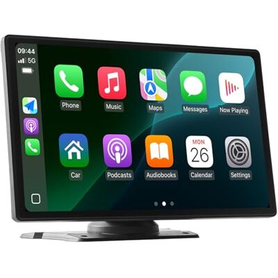 VEVOR Estéreo Inalámbrico para Coche, Radio Portátil HD de 228,6 mm con Pantalla Táctil a Apple CarPlay y Android Auto, con Cámara de Respaldo, Control de Voz, Bluetooth, Navegación GPS, Negro VEVOR Estéreo Inalámbrico para Coche, Radio Portátil HD de 228,6 mm con Pantalla Táctil a Apple CarPlay y Android Auto, con Cámara de Respaldo, Control de Voz, Bluetooth, Navegación GPS, Negro