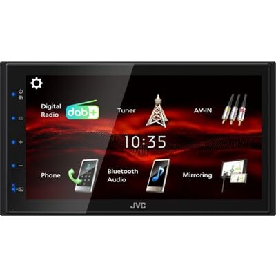 JVC KW-M180DBT Receptor Multimedia AV Digital de 17,3 cm (6,8") con Arranque rápido y USB Android (4x45W, DSP, Dab+/FM, BT, 3 pre-Salidas 2V, USB, Control iPod/iPhone) JVC KW-M180DBT Receptor Multimedia AV Digital de 17,3 cm (6,8") con Arranque rápido y USB Android (4x45W, DSP, Dab+/FM, BT, 3 pre-Salidas 2V, USB, Control iPod/iPhone)