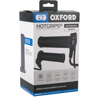 Oxford HotGrips® Advanced Integrated Empuñaduras calefactables para Manillar para Motocicleta y Moto, para Clima frío y temperaturas Bajas en Invierno Oxford HotGrips® Advanced Integrated Empuñaduras calefactables para Manillar para Motocicleta y Moto, para Clima frío y temperaturas Bajas en Invierno