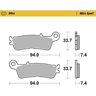 Moto-Master Nitro Race Pastillas de freno delanteras para Yamaha 21 WR450F, 20-21 YZ450F, 21 YZ250F Moto-Master Nitro Race Pastillas de freno delanteras para Yamaha 21 WR450F, 20-21 YZ450F, 21 YZ250F