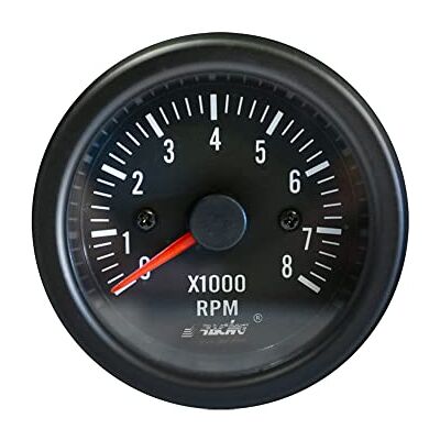Tacómetro Simoni Racing TM/B - 0-8000 RPM, Cara Blanca, Retroiluminado Tacómetro Simoni Racing TM/B - 0-8000 RPM, Cara Blanca, Retroiluminado