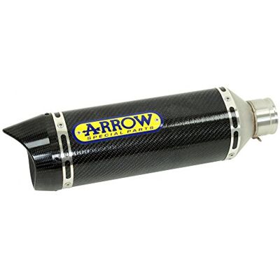 ARROW – Silenciador trasero Thunder aluminio, de carbono endkappe con ABE ARROW – Silenciador trasero Thunder aluminio, de carbono endkappe con ABE