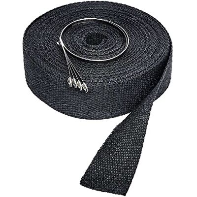 LeoVince KIT DE ENVOLTURA NEGRO 800° C- 1xWrap en grafito (15MTx52mm) +bloqueo de bola 4x(350 mm) + 1xpar de guantes de aluminio, embalaje de cartón, instrucciones LeoVince KIT DE ENVOLTURA NEGRO 800° C- 1xWrap en grafito (15MTx52mm) +bloqueo de bola 4x(350 mm) + 1xpar de guantes de aluminio, embalaje de cartón, instrucciones