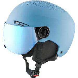 ALPINA Zupo Visor Q-Lite Casco de esquí, Juventud Unisex, Azul Ahumado Mate, 48-52 ALPINA Zupo Visor Q-Lite Casco de esquí, Juventud Unisex, Azul Ahumado Mate, 48-52