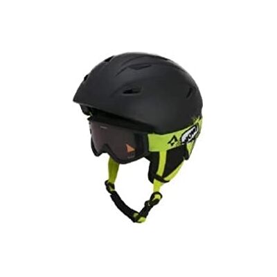 TECNOPRO Casco de esquí infantil unisex Pulse HS-016 con gafas Freeze 2 - Negro - XXS TECNOPRO Casco de esquí infantil unisex Pulse HS-016 con gafas Freeze 2 - Negro - XXS