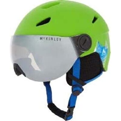 Mc Kinley Pulse S2 Visor HS Casco de esquí, Niños, Verde/Negro/Azul, XS Mc Kinley Pulse S2 Visor HS Casco de esquí, Niños, Verde/Negro/Azul, XS