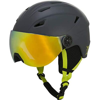 TECNOPRO Pulse JR S2 Visor HS-016 Casco de esquí para niño, Talla M, Color Gris Oscuro TECNOPRO Pulse JR S2 Visor HS-016 Casco de esquí para niño, Talla M, Color Gris Oscuro