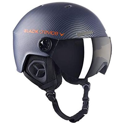 Black Crevice Casco de esquí Gstaad I Casco de esquí con Visera I para Hombres y Mujeres I Casco de ski de policarbonato I Casco Transpirable I Talla Ajustable (Carbon Navy/Naranja, 51-53 cm) Black Crevice Casco de esquí Gstaad I Casco de esquí con Visera I para Hombres y Mujeres I Casco de ski de policarbonato I Casco Transpirable I Talla Ajustable (Carbon Navy/Naranja, 51-53 cm)