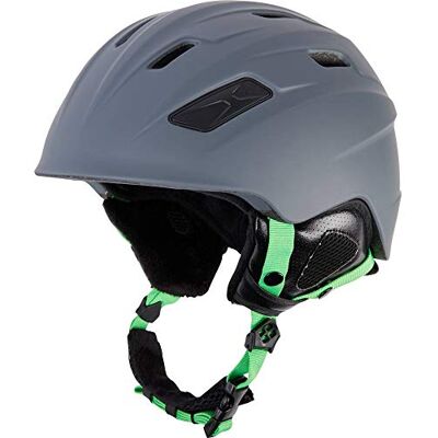 TECNOPRO Pulse Pro Active HS-988 Casco de esquí para Hombre, Color Gris/Verde, Talla M TECNOPRO Pulse Pro Active HS-988 Casco de esquí para Hombre, Color Gris/Verde, Talla M