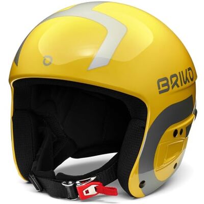 Briko (ZIOIO) Vulcano FIS 6.8 Casco Unisex para Adultos, Color Amarillo y Plateado, Talla 52 Briko (ZIOIO) Vulcano FIS 6.8 Casco Unisex para Adultos, Color Amarillo y Plateado, Talla 52