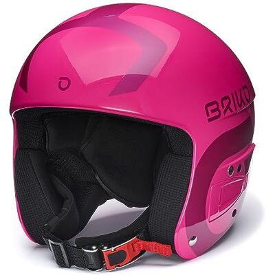 Briko Casco Helmet, Unisex niños, Shiny Red Violet-Metallic Pink, XS Briko Casco Helmet, Unisex niños, Shiny Red Violet-Metallic Pink, XS