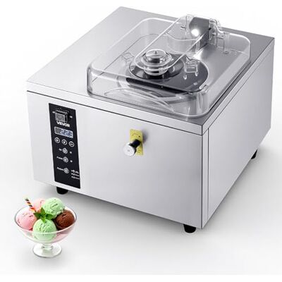 VEVOR Heladera Italiana 500 W, con Un Rendimiento de 5 L/h, para Sorbetes, Helados, Bares y Restaurantes, Cilindro de Acero Inoxidable 304 de 2,8 L y Panel LED Autolimpiable, 460 x 460 x 430 mm VEVOR Heladera Italiana 500 W, con Un Rendimiento de 5 L/h, para Sorbetes, Helados, Bares y Restaurantes, Cilindro de Acero Inoxidable 304 de 2,8 L y Panel LED Autolimpiable, 460 x 460 x 430 mm