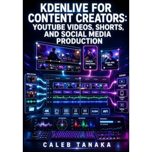 TANAKA, CALEB KDENLIVE FOR CONTENT CREATORS: YOUTUBE VIDEOS, SHORTS, AND SOCIAL MEDIA PRODUCTION: Edit Multicam Footage, Apply Frei0r Effects, Export H.264 and AV1, and Automate Proxy Workflows for 4K Content TANAKA, CALEB KDENLIVE FOR CONTENT CREATORS: YOUTUBE VIDEOS, SHORTS, AND SOCIAL MEDIA PRODUCTION: Edit Multicam Footage, Apply Frei0r Effects, Export H.264 and AV1, and Automate Proxy Workflows for 4K Content