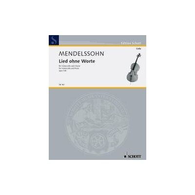 Schott Lied Ohne Worte Opus 109 Violoncello and Piano Book Schott Lied Ohne Worte Opus 109 Violoncello and Piano Book