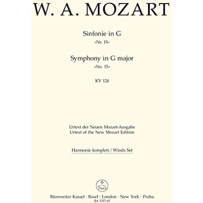 BARENREITER Mozart, W. Amadeus. Sinfonie G Major KV 124/ Wind Set BARENREITER Mozart, W. Amadeus. Sinfonie G Major KV 124/ Wind Set