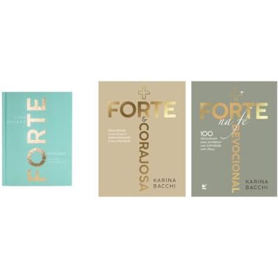 Diversos Kit Forte + Mais forte e corajosa + + forte na fé Diversos Kit Forte + Mais forte e corajosa + + forte na fé