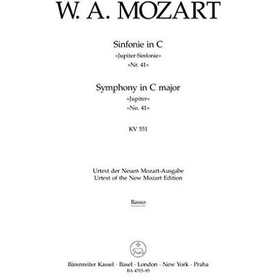 BARENREITER Mozart, W. Amadeus. Symphony Nº 41 C Major KV 551/ Double Ba BARENREITER Mozart, W. Amadeus. Symphony Nº 41 C Major KV 551/ Double Ba