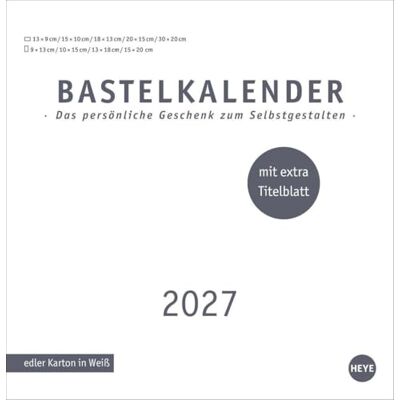 Heye Premium-Bastelkalender weiß groß 2027: Viel Platz für Kreativität: Wandkalender 2027 zum Selbstgestalten für Erinnerungen, die Ihnen am Herzen liegen. Quadratisches Format 32 x 33 cm. Stabiles Papier Heye Premium-Bastelkalender weiß groß 2027: Viel Platz für Kreativität: Wandkalender 2027 zum Selbstgestalten für Erinnerungen, die Ihnen am Herzen liegen. Quadratisches Format 32 x 33 cm. Stabiles Papier