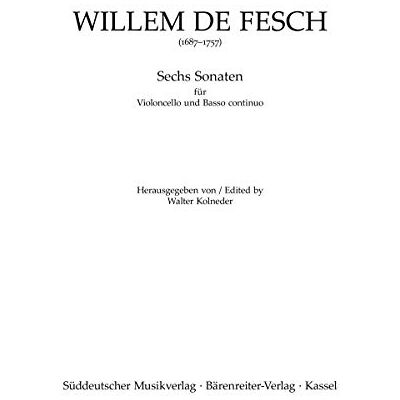 BARENREITER 6 Sonaten Opus.13: para violonchelo y BC BARENREITER 6 Sonaten Opus.13: para violonchelo y BC