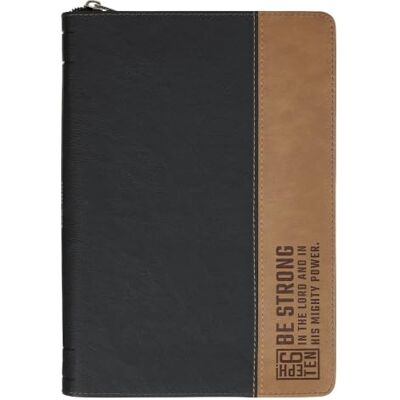 ART Journal Classic Zip Two-Tone Black Be Strong Eph. 6:10 ART Journal Classic Zip Two-Tone Black Be Strong Eph. 6:10