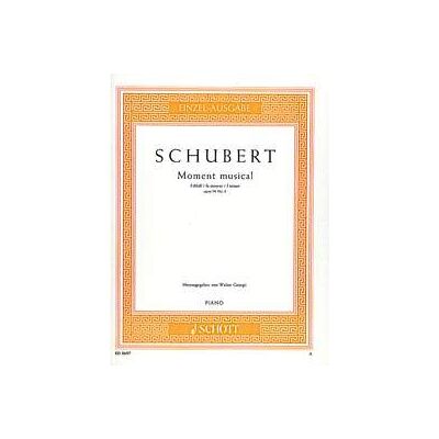 Schott Moment musicaux: No. 3. op. 94. D 780. piano. Schott Moment musicaux: No. 3. op. 94. D 780. piano.