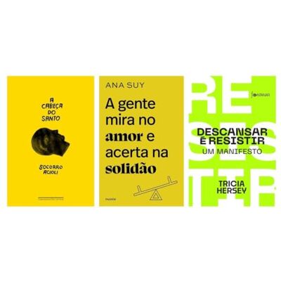 Diversos Kit A cabeça do santo + A gente mira no amor e acerta + Descansar é resisti Diversos Kit A cabeça do santo + A gente mira no amor e acerta + Descansar é resisti