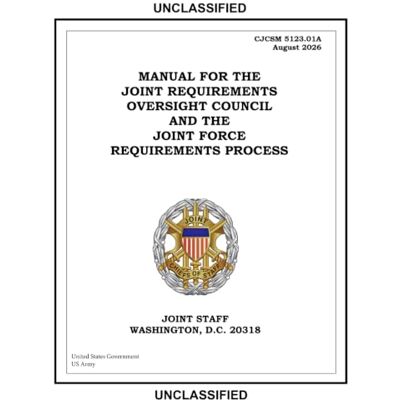 United CJCSM 5123.01A Manual for the Joint Requirements Oversight Council and the Joint Force Requirements Process August 2026 United CJCSM 5123.01A Manual for the Joint Requirements Oversight Council and the Joint Force Requirements Process August 2026