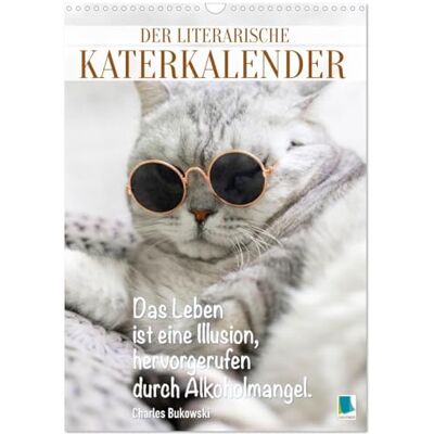 Calvendo Der literarische Katerkalender (Wandkalender 2027 DIN A3 hoch), Monatskalender: Lustiges und nachdenkliches für Katerfrühstück und Katzenjammer Calvendo Der literarische Katerkalender (Wandkalender 2027 DIN A3 hoch), Monatskalender: Lustiges und nachdenkliches für Katerfrühstück und Katzenjammer