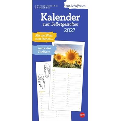 Heye Kalender zum Selbstgestalten 2027: Blanko-Kalender zum Basteln mit extra Titelblatt für Ihr persönliches Kalender-Kunstwerk. Foto- und Bastelkalender 2027. 16 x 34 cm. Heye Kalender zum Selbstgestalten 2027: Blanko-Kalender zum Basteln mit extra Titelblatt für Ihr persönliches Kalender-Kunstwerk. Foto- und Bastelkalender 2027. 16 x 34 cm.