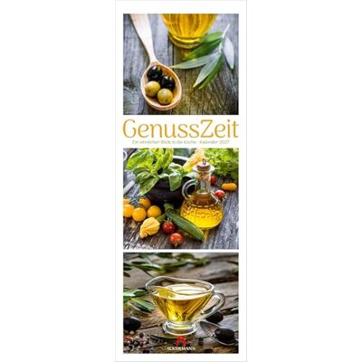 Ackermann Kunstverlag GmbH GenussZeit Triplet-Kalender 2027 Ein sinnlicher Blick in die Küche: Farbintensiver Küchen-Kalender im schlanken Hochformat (24x66 cm) Für Foodies Ackermann Kunstverlag GmbH GenussZeit Triplet-Kalender 2027 Ein sinnlicher Blick in die Küche: Farbintensiver Küchen-Kalender im schlanken Hochformat (24x66 cm) Für Foodies
