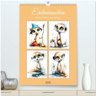 Hurley, Rose Erdmännchen. Kleine Helden des Alltags (hochwertiger Premium Wandkalender 2026 DIN A2 hoch), Kunstdruck in Hochglanz: Verspielten Cartoons von charmanten und zauberhaften Erdmännchen Hurley, Rose Erdmännchen. Kleine Helden des Alltags (hochwertiger Premium Wandkalender 2026 DIN A2 hoch), Kunstdruck in Hochglanz: Verspielten Cartoons von charmanten und zauberhaften Erdmännchen