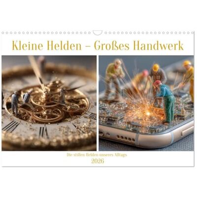 Seltmann, Anne Kleine Helden Großes Handwerk (Wandkalender 2026 DIN A3 quer), Monatskalender: Miniaturen und Handwerk Seltmann, Anne Kleine Helden Großes Handwerk (Wandkalender 2026 DIN A3 quer), Monatskalender: Miniaturen und Handwerk