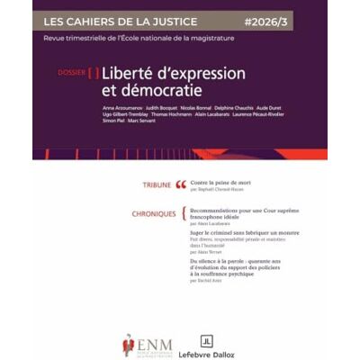 Collectif Les cahiers de la justice 2026/3 Collectif Les cahiers de la justice 2026/3