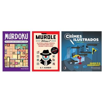 Diversos Kit Murdoku + Murdle + Crimes ilustrados Diversos Kit Murdoku + Murdle + Crimes ilustrados
