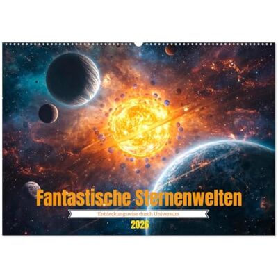 Wedel, Viktor Fantastische Sternenwelten (Wandkalender 2026 DIN A2 quer), Monatskalender: Entdeckungsreise durch das Universum Wedel, Viktor Fantastische Sternenwelten (Wandkalender 2026 DIN A2 quer), Monatskalender: Entdeckungsreise durch das Universum