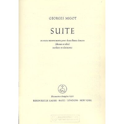 BARENREITER Después de tres movimientos para dos flutas suaves (arriba y alto) o flauta y clarinete Spielpartitur fr Sopran- und Altblockflte (klingend notiert) BARENREITER Después de tres movimientos para dos flutas suaves (arriba y alto) o flauta y clarinete Spielpartitur fr Sopran- und Altblockflte (klingend notiert)